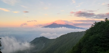 朝焼け富士山ソニー