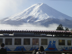 河口湖駅からの富士山